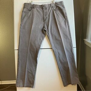 Eddie Bauer Mens Jeans Gray Size 38x30 Flex Mountain Jean Canvas Cotton Blend